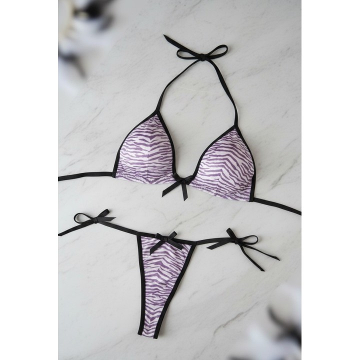 Sujetador Cebra + Tanga por sólo 11,96 € | lenceria barata | outlet sexshop